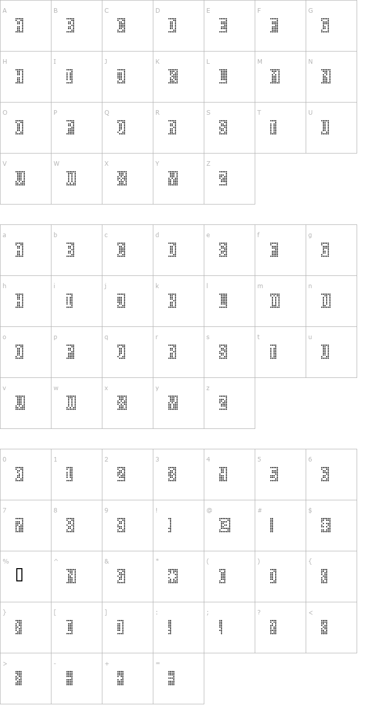 Character Map Veto Font