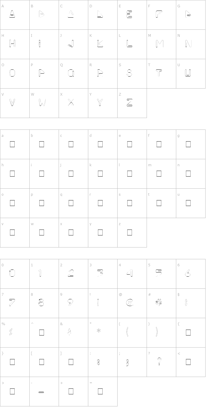 Character Map Vice Prez Display Caps SSi Font