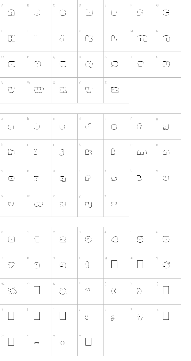 Character Map Vinsome Font