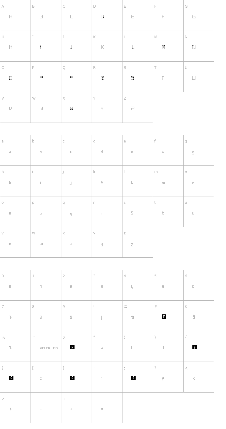 Character Map Vintsis Font