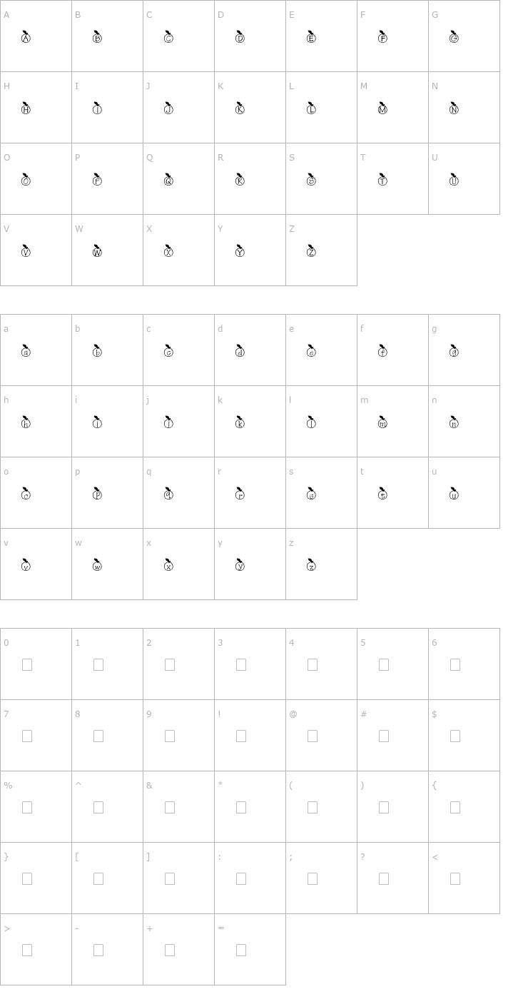 Character Map vmapple Font