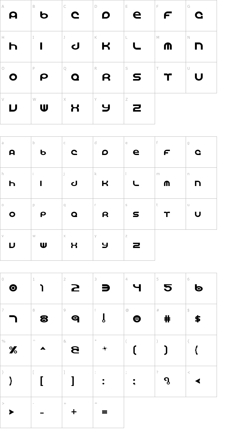 Character Map Vocaloid Font