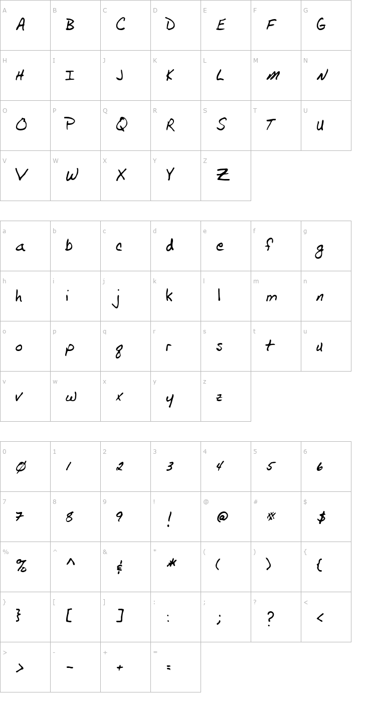 Character Map Vockel Regular Font