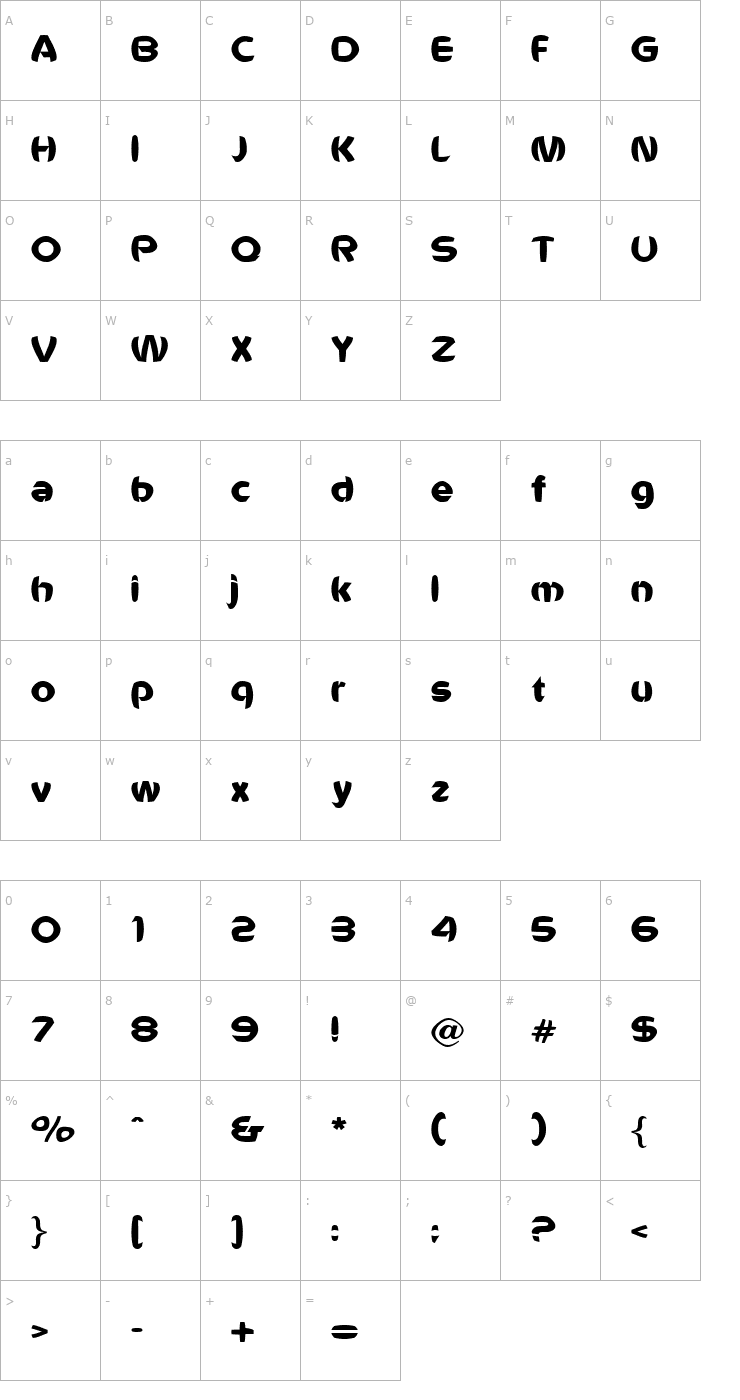 Character Map Voldemort Font