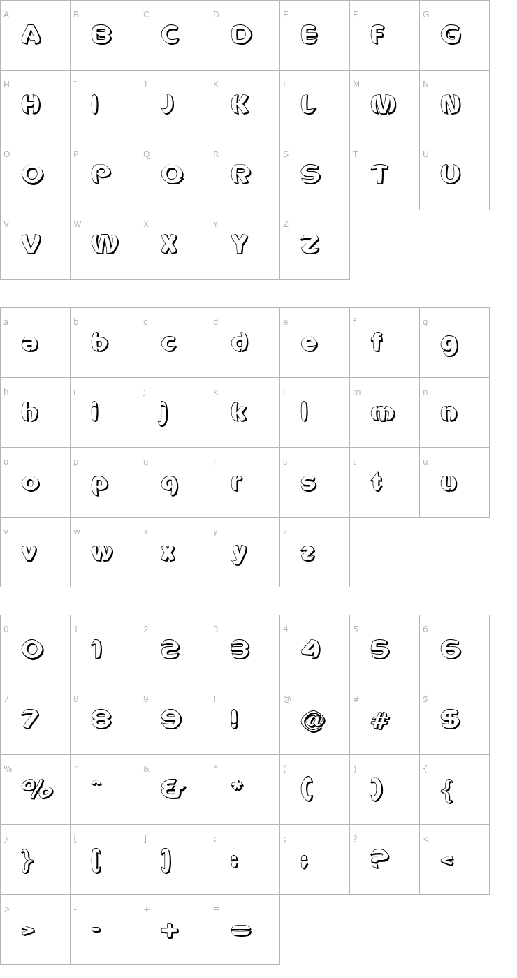 Character Map Voldemort Unleashed Font