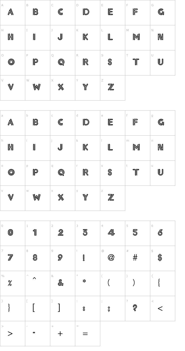 Character Map Voltage Normal Font
