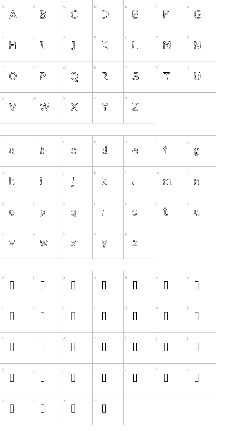 Character Map VOpen Font