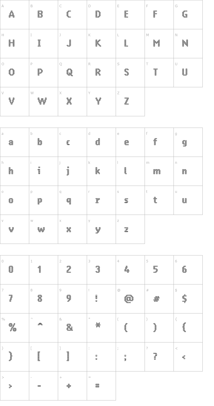 Character Map Vrångö Font