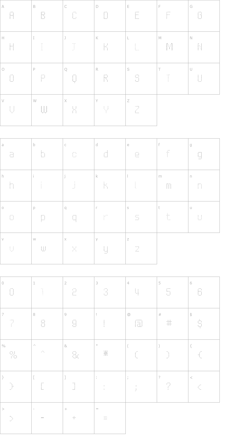 Character Map WagesLight Font