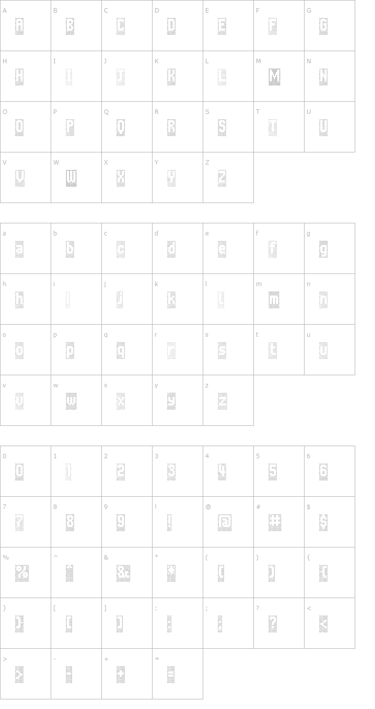 Character Map WagesOuter Font