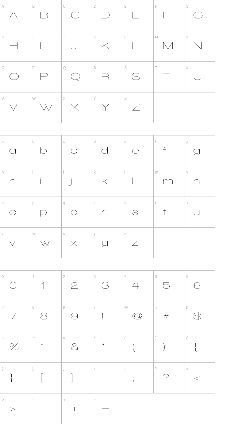 Character Map Walkway Expand Font