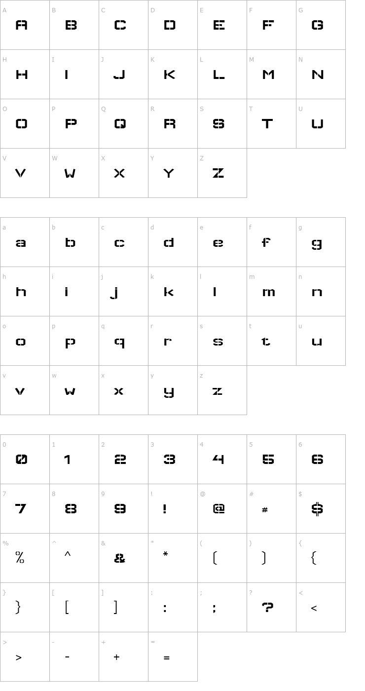 Character Map Wallpoet Font
