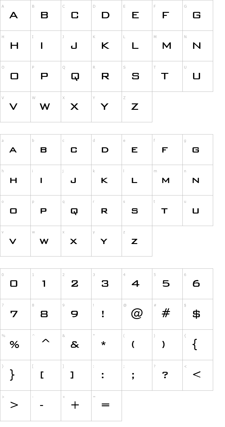 Character Map WallStreet Bold Font