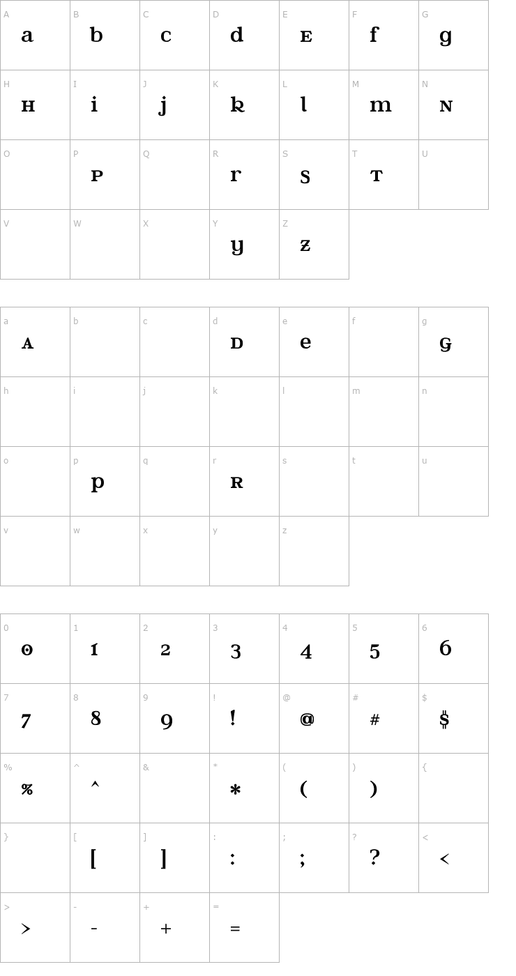 Character Map Water Street Detour Regular Font