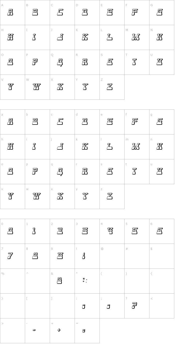 Character Map Webster World Font