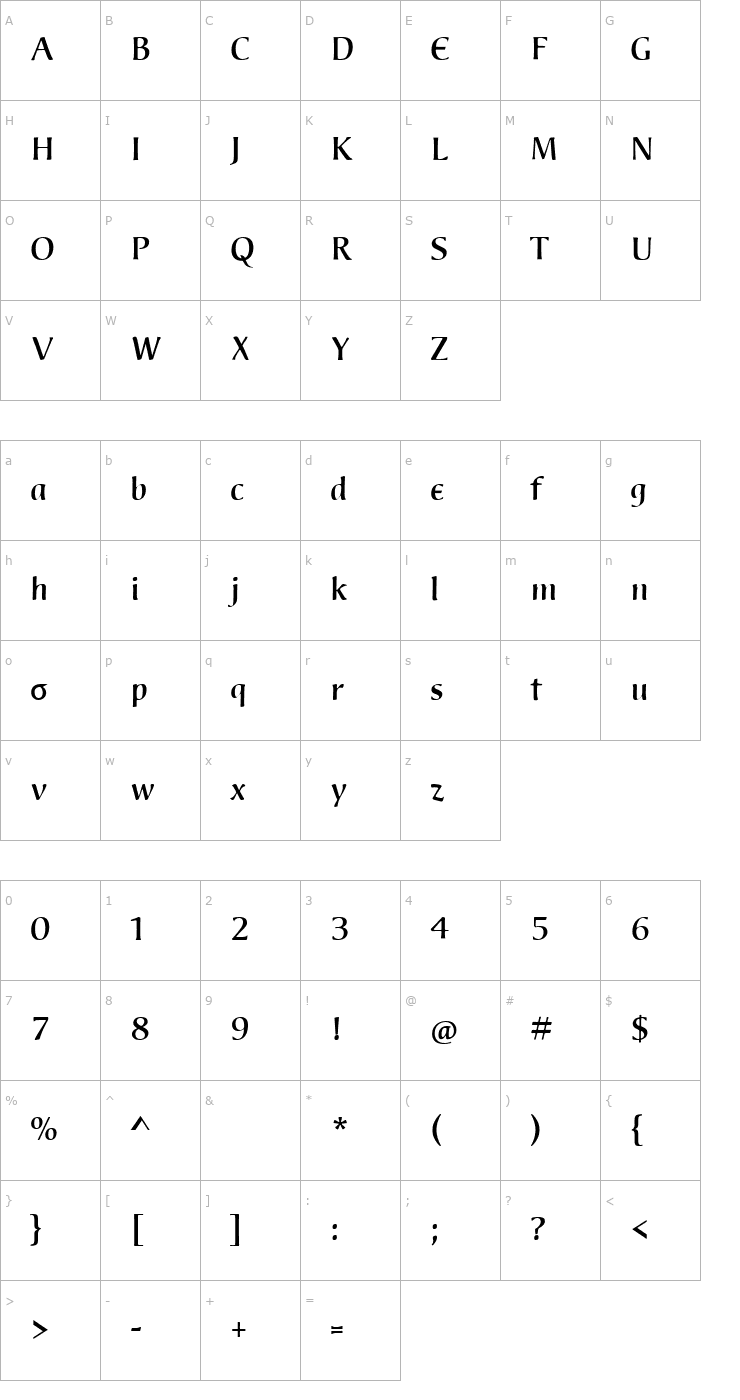 Character Map Welcome Y2K Font