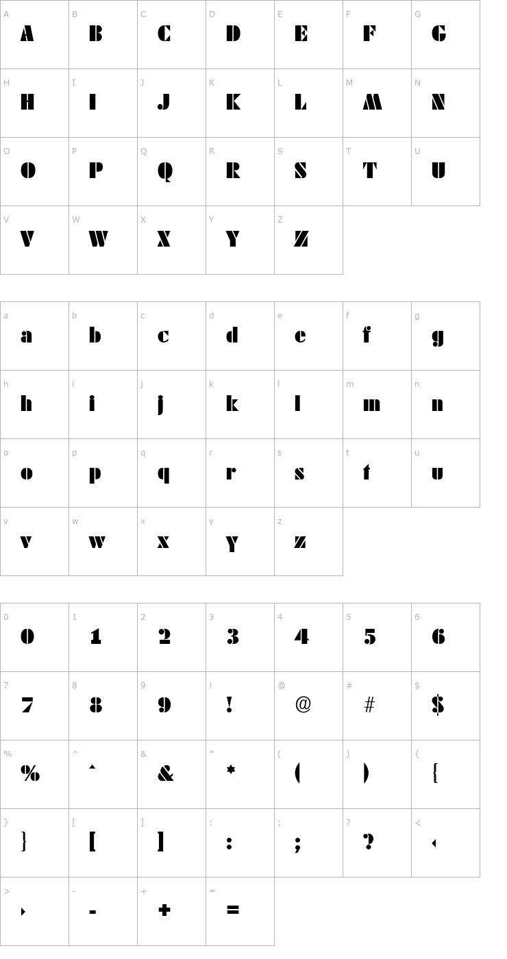 Character Map WendyBecker Font