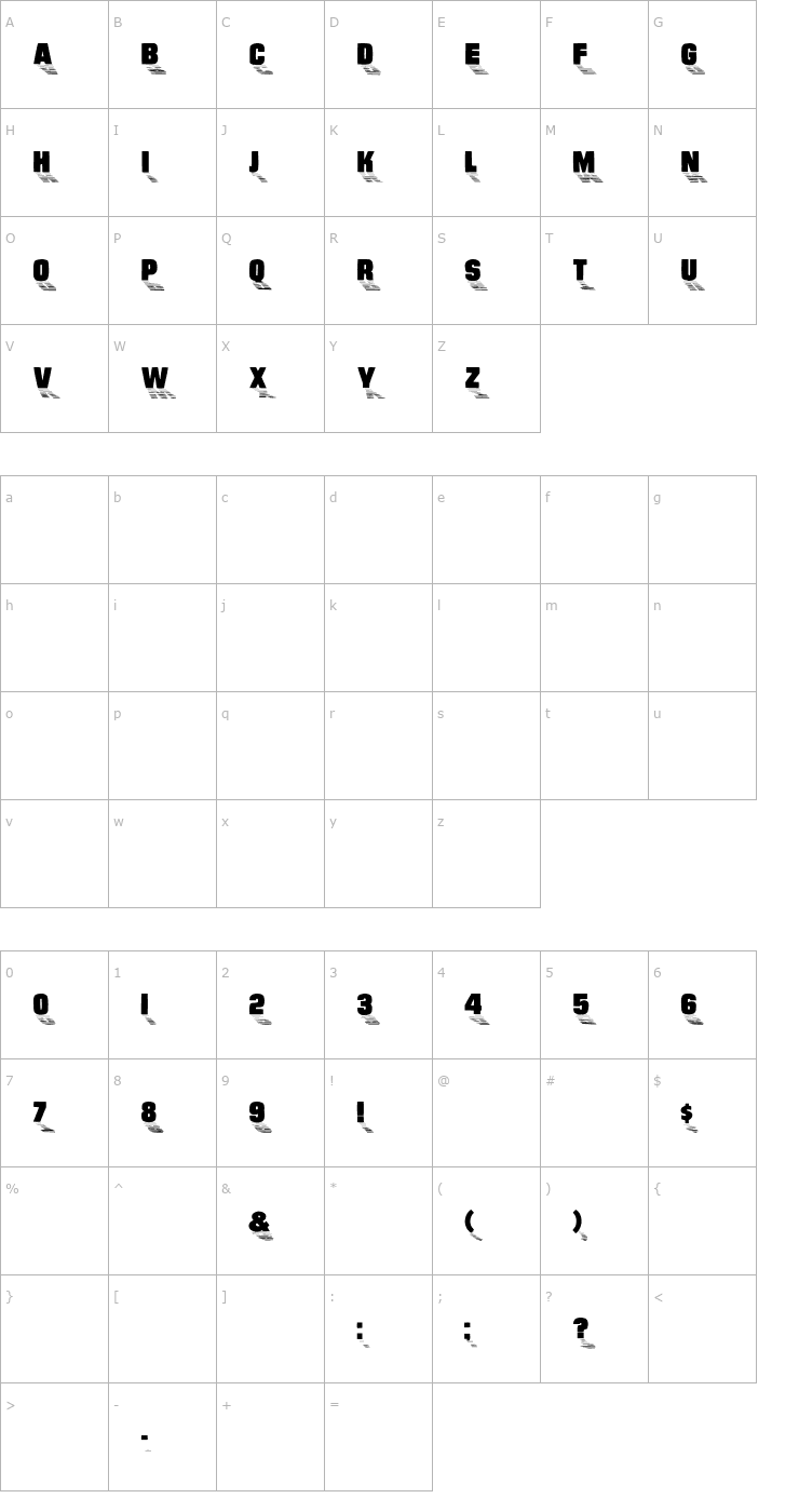 Character Map Wharmby Font