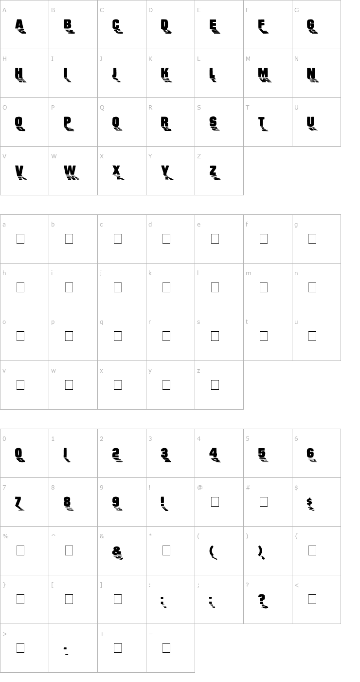 Character Map Wharmby Medium Font
