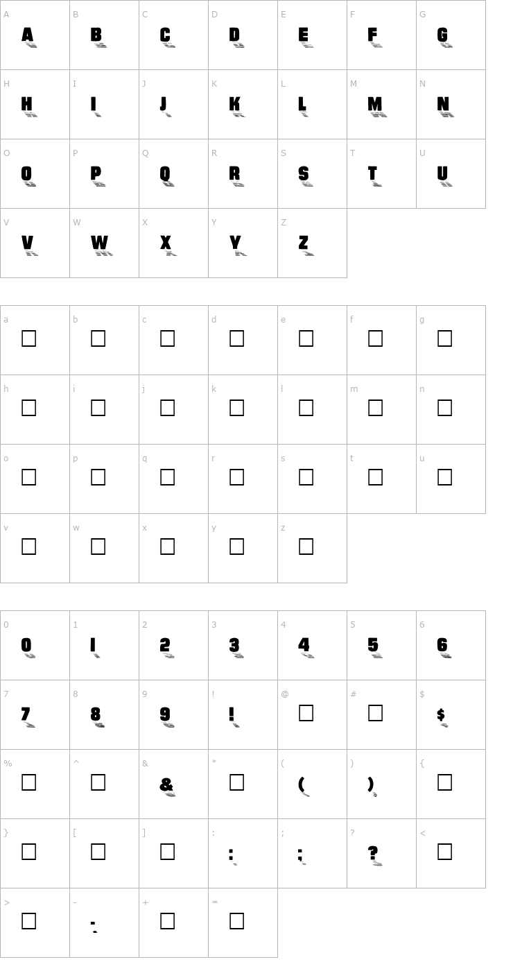 Character Map Wharmby Regular Font