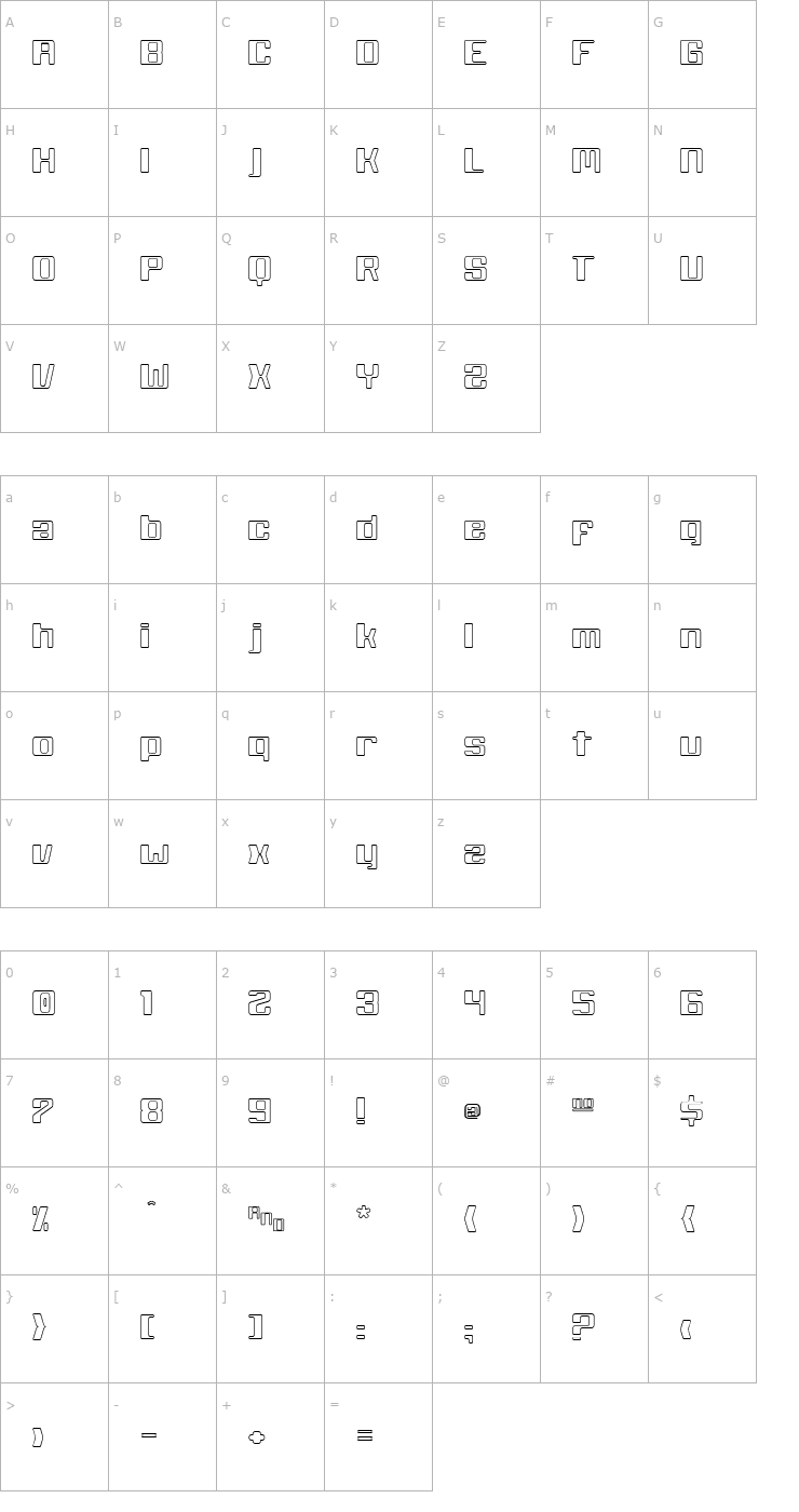 Character Map White Wolf Font
