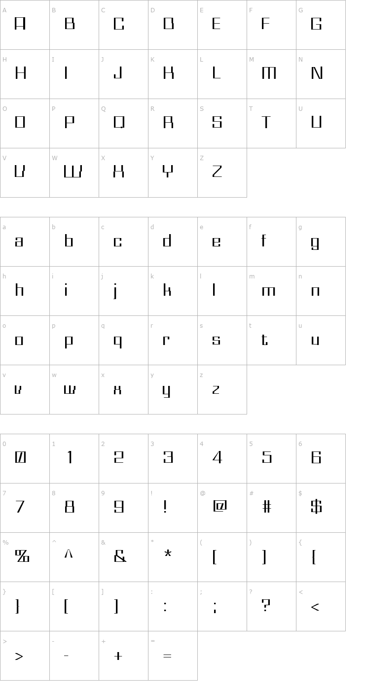 Character Map Whiz Kid Regular Font