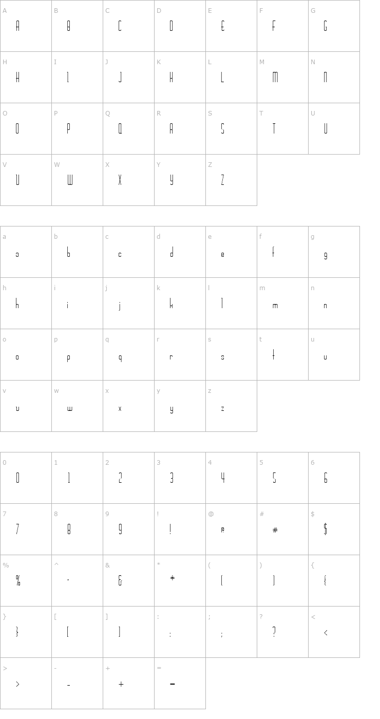 Character Map WickerSSK Font