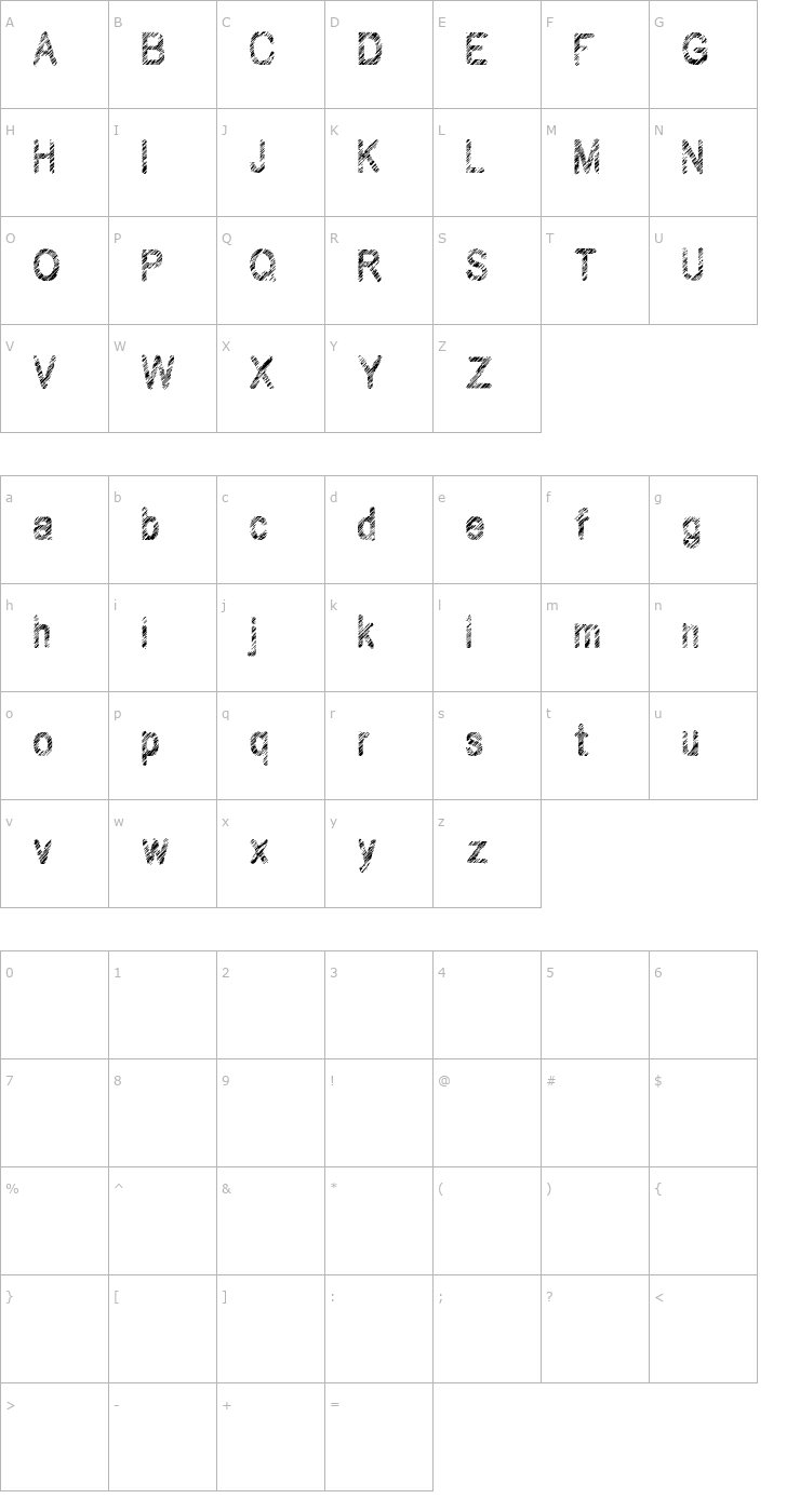 Character Map Wilhomena Font