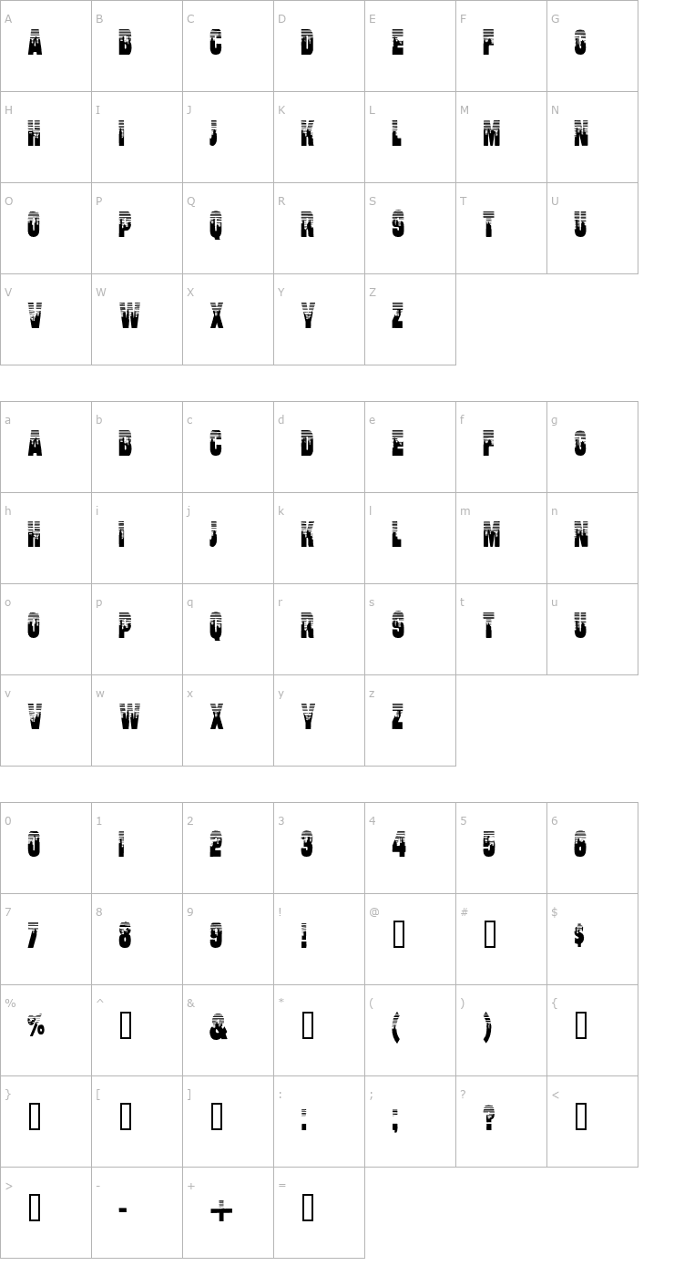 Character Map Will-Harris OTF Font