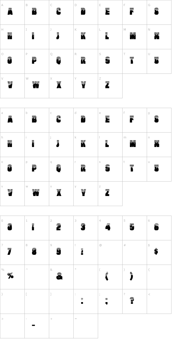 Character Map Will Wd Bold Font
