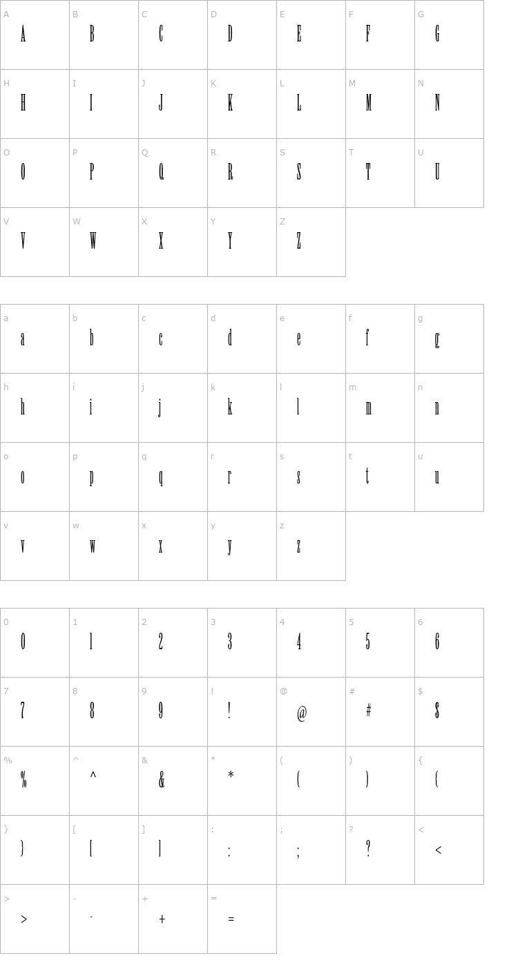 Character Map WillowStd Font