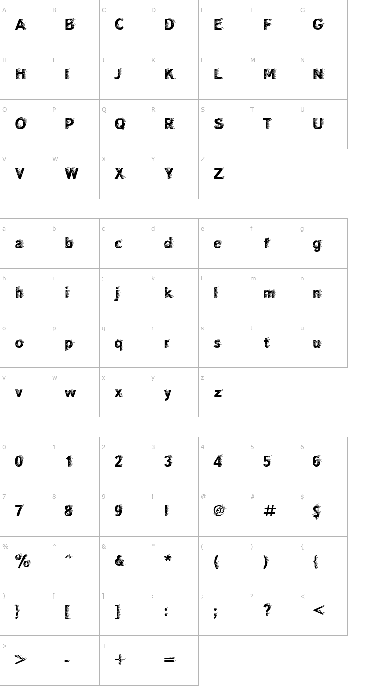 Character Map WindCTT Font
