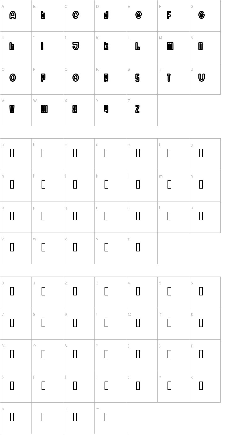 Character Map Wit Font