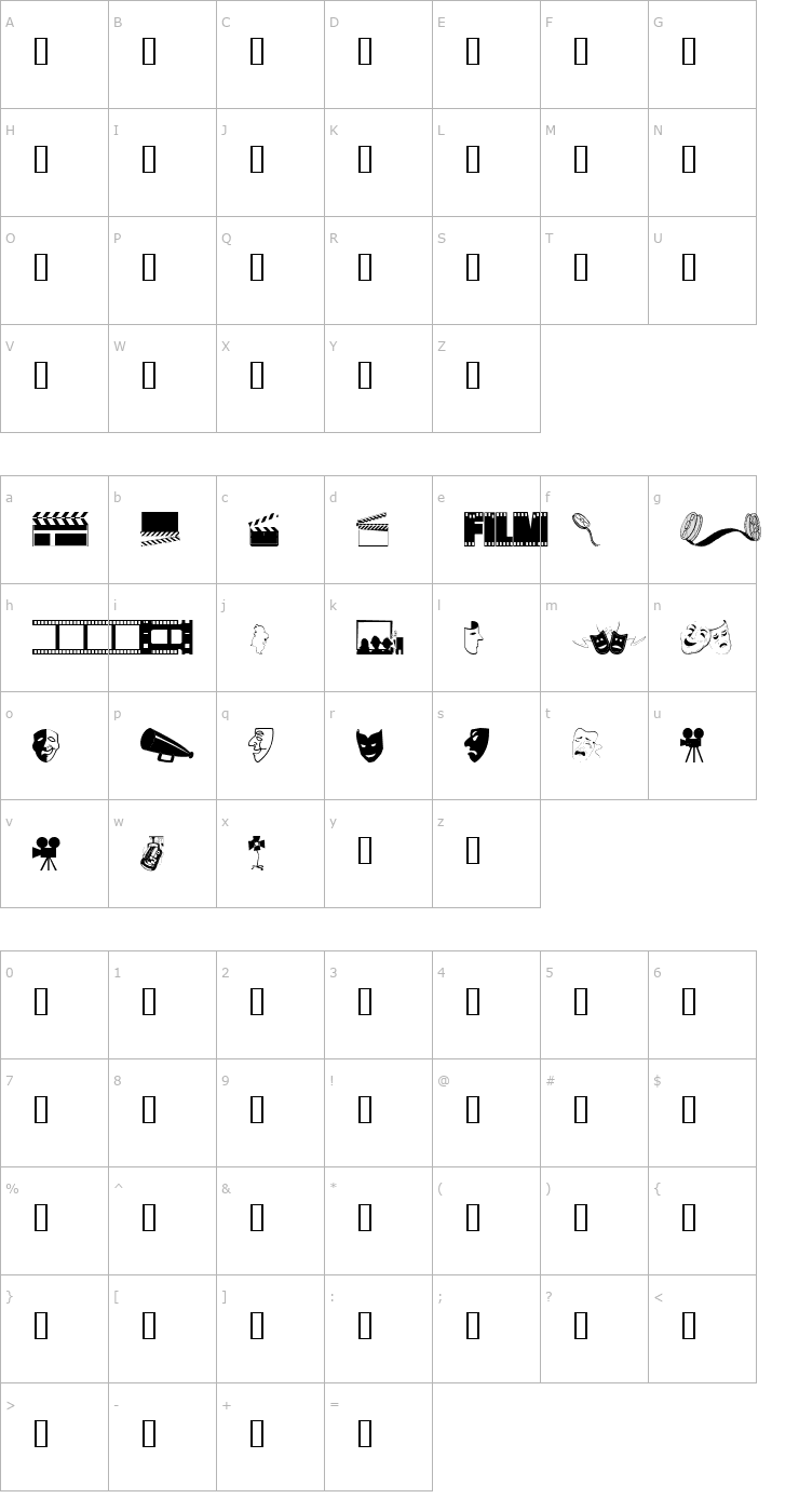 Character Map WM-Drama1 Font