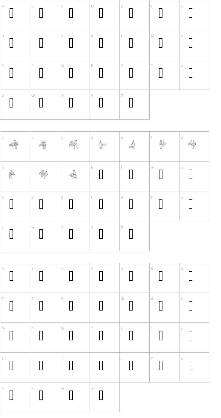 Character Map WW1 C Font