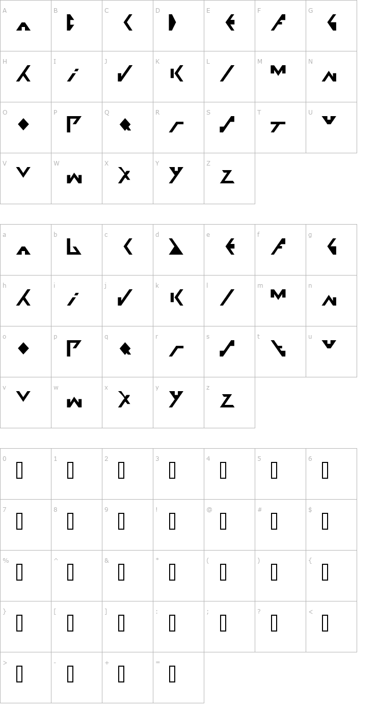 Character Map X Fuse Font