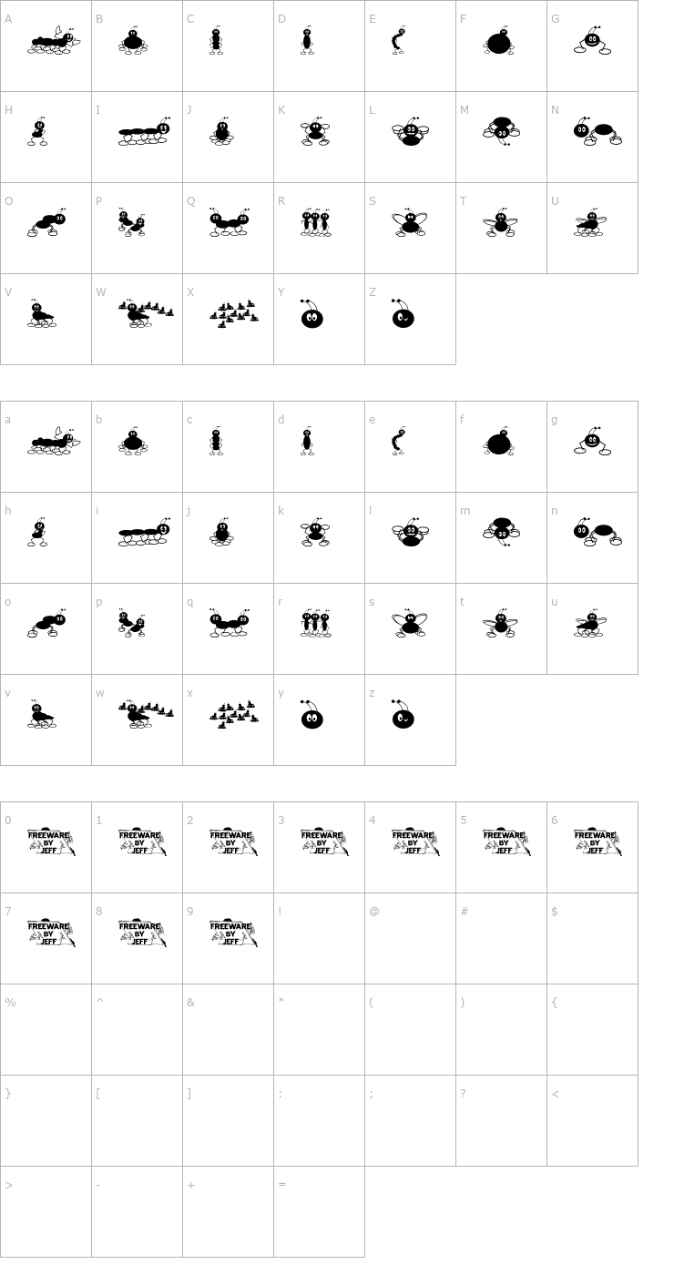 Character Map X---terminate! JL Font