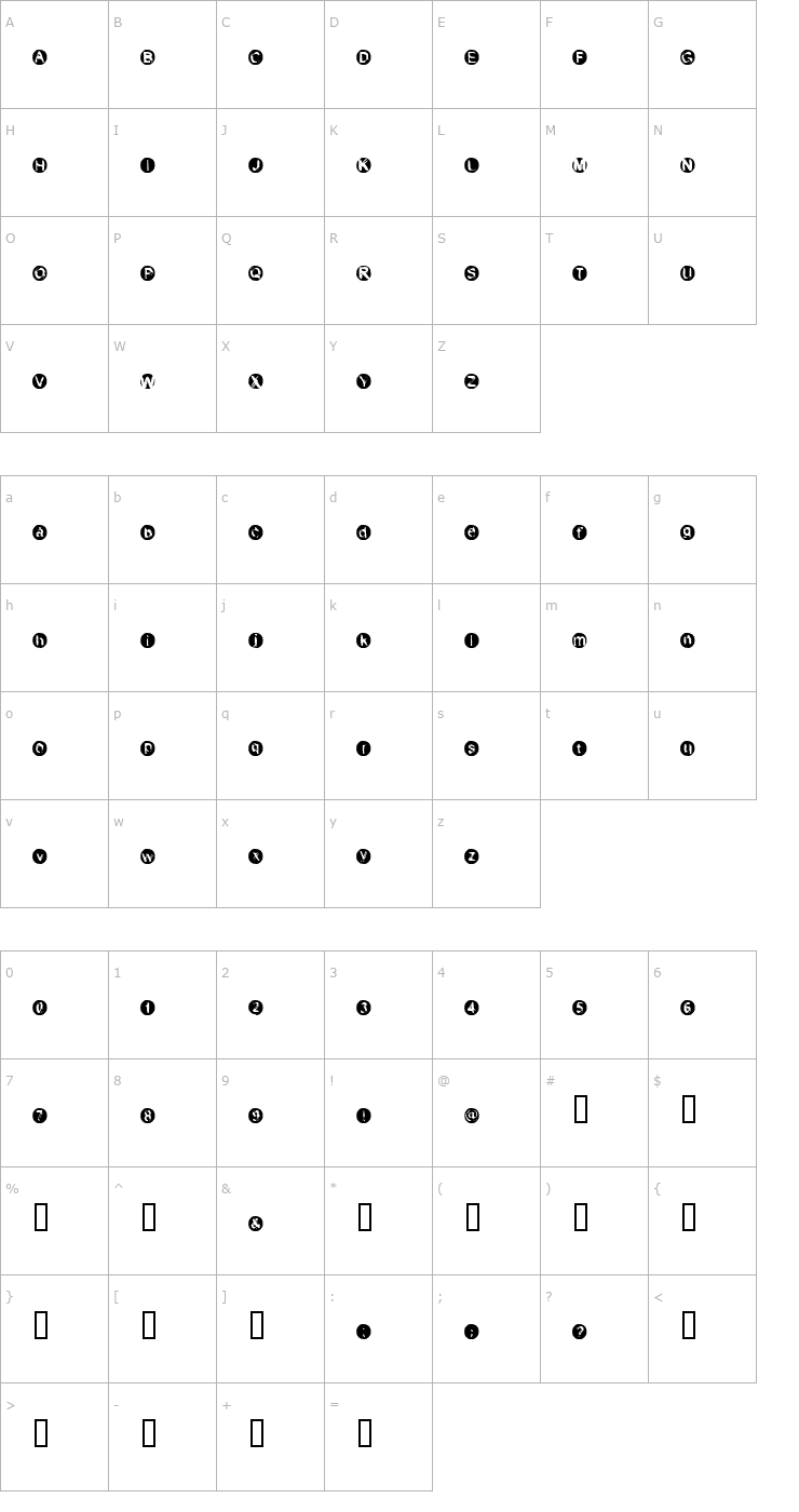Character Map Xeroprint Filetype Font