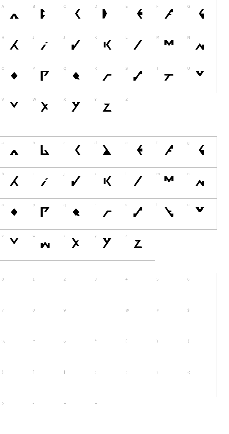 Character Map Xfus Font