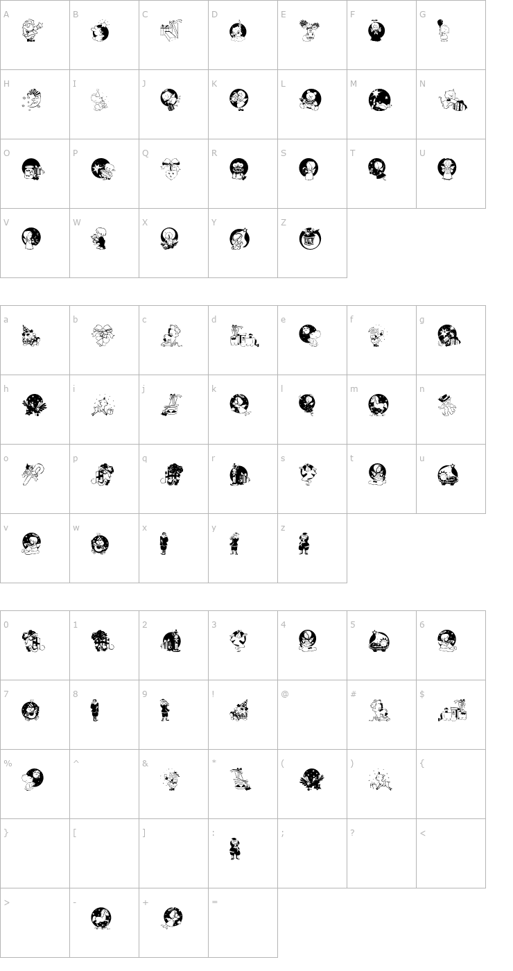 Character Map Xmas Promotions Symbols Font