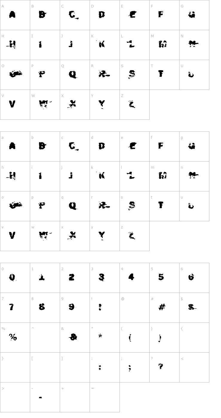 Character Map Xposed Font
