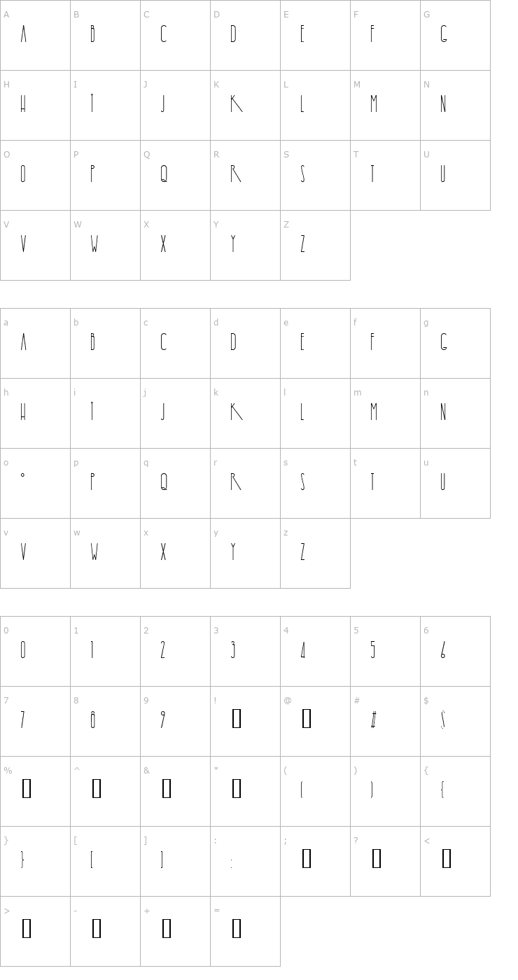 Character Map Yaroslav Font