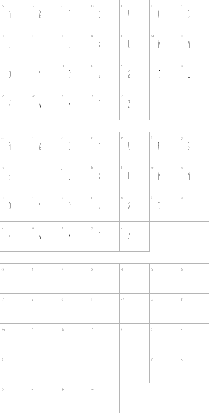 Character Map Yr Face Font