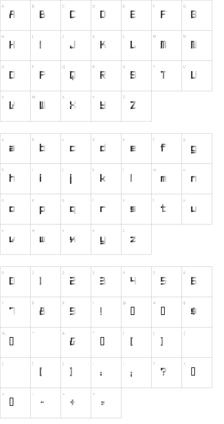 Character Map Zoom Font