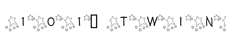 101! Twinkle Twinkle Lit'l Font