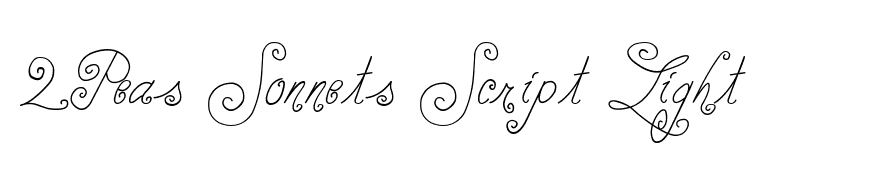 2Peas Sonnets Script Light