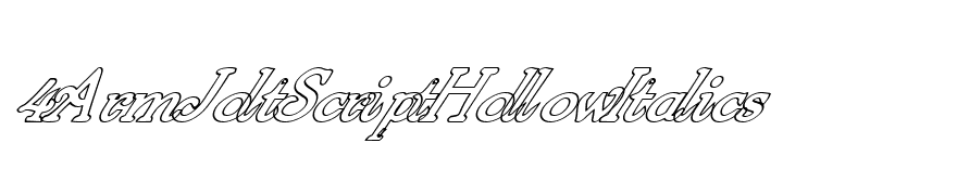 4ArmJoltScriptHollowItalics