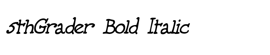 5thGrader Bold Italic