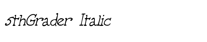 5thGrader Italic