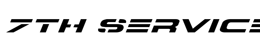 7th Service Expanded Italic